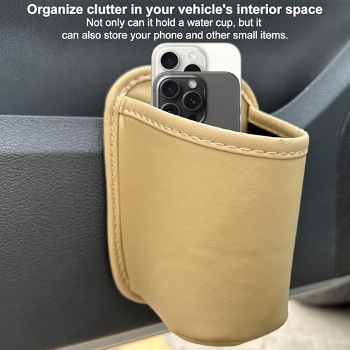 Universal Door Water Cup Holder, car Multi-Function Storage Rack, car seat Back Beverage Holder, Suitable for Water Cups, Mobile Phones, Drinks, Coffee, etc.(Yellow) - color: yellow