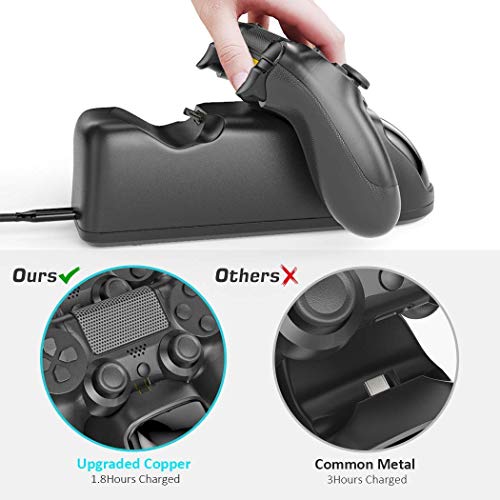OIVO PS4 Controller Charger Dock Station, 1.8Hrs PS4 Controller Charging Dock, Charging Station Replacement for PlayStation 4 Dualshock 4 Charger - color: Black, size: 8.12inch - PS4