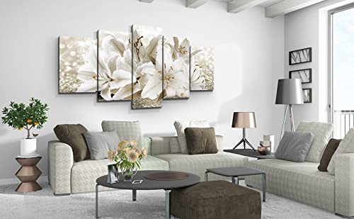 LUDUHU Arts Modern Flower Theme Wall Art - Abstract Orchid Canvas Wall Decor Flower Abstract Painting Still Life Canvas Wall Art for Home Decor (I,Oversize 40x20inch) - color: I, size: Oversize 40x20inch