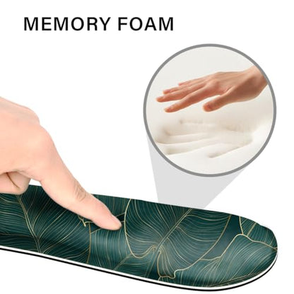 Desk Pad and Keyboard Wrist Rest, Large Mouse Pad + Keyboard Pad+Mouse Wrist Support, Non-Slip Desk Mat Protector for Office, Home 31.5×11.8 Inches Plant Leaves - color: Plant Leaves