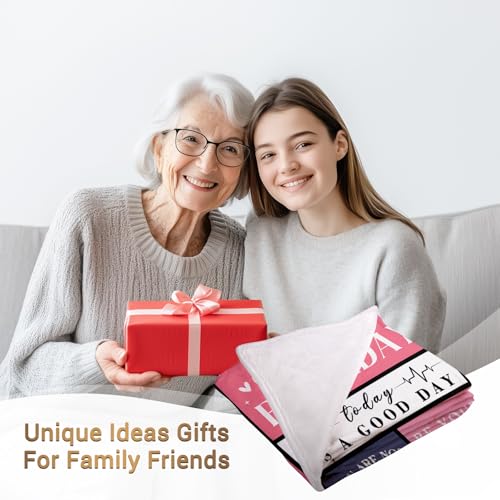 Jekeno 50th Birthday Gifts for Her Blanket, 50th Birthday Gifts Ideas for Women Mom Auntie Sister, Best Gift for 50 Year Old Woman, 1975 Valentines Mother's Day Christmas Decoration Soft Throw 50"x60" - color: Pink 50th Birthday Gifts