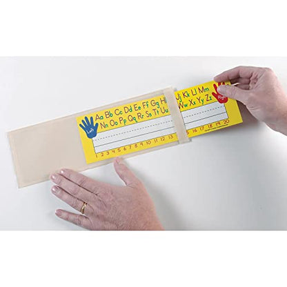 ASHLEY PRODUCTIONS, Extra Small Name Plate Pockets, Pack of 25 (ASH10401)