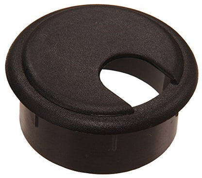 Hillman 2 Pcs Black Desk Grommets (2-1/2") | Plastic Cable Management Grommet with Cap for Desks & Office Furniture | Wire Organizer Insert for Computer Desks, Tables & Workstations