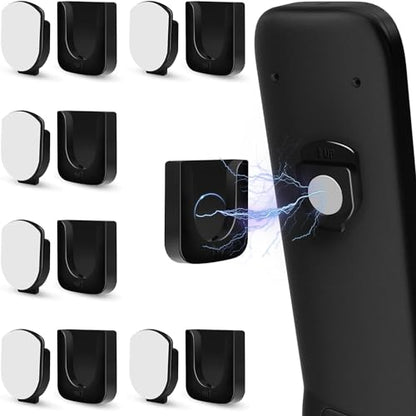 6-Piece Magnetic Remote Control Holder Wall Mount - Self Adhesive Suitable for Tv Backside as Well as Tv Fan and Air Conditioner Remote Controls - color: Black