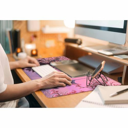 Cherry Blossoms Tree Mouse Pad Japanese Mount Fuji Spring Landscape Keyboard Mat Large Gaming Mousepad for Desk,Office,Bed 35.4"X15.7" - color: Cherry Blossoms tree