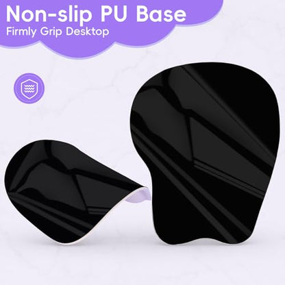 Mouse Pad with Wrist Rest Ergonomic Mouse Pad with Comfortable M-Shape Pain Relief Wrist Support Non-Slip PU Base Mousepad for Laptop, Office & Home (Purple Mermaid) - color: Purple Mermaid