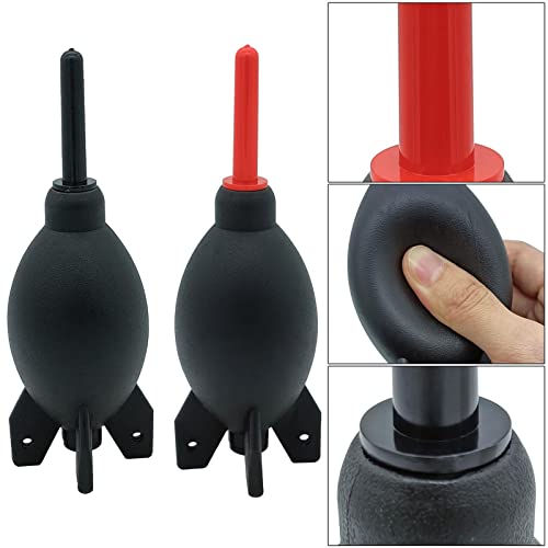 Lens Cleaning Kit Contains 2 Pcs Rubber Rocket Air Blower Duster, Lens Cleaning Pen, Blower Brush Dust Cleaner and Carrying Pouch, for Lens, Camera, SLR, Telescope, Magnifying Glass, Phone