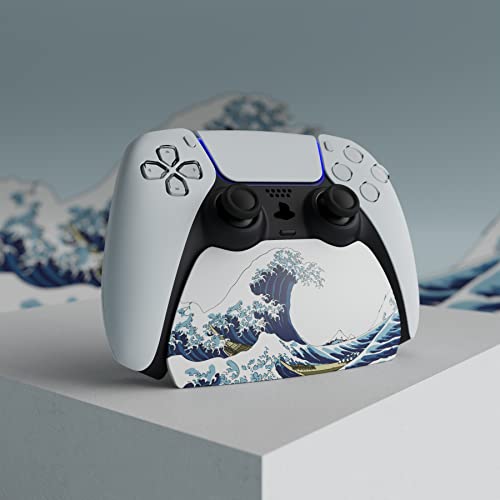 PlayVital The Great Wave Controller Display Stand for ps5, Gamepad Accessories Desk Holder for ps5 Controller with Rubber Pads - color: The Great Wave