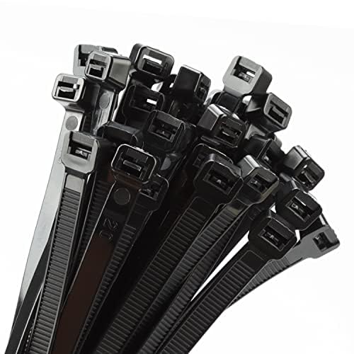 Armpow 18 inch Black Zip Ties Heavy Duty 250 PACK, 200 LBS Ultra Exclusive Strong Plastic Wire Ties, Large Cable Ties Extra Long Tie Wraps, Indoor and Outdoor UV Resistant - color: Black, size: 18 inch 250Pcs