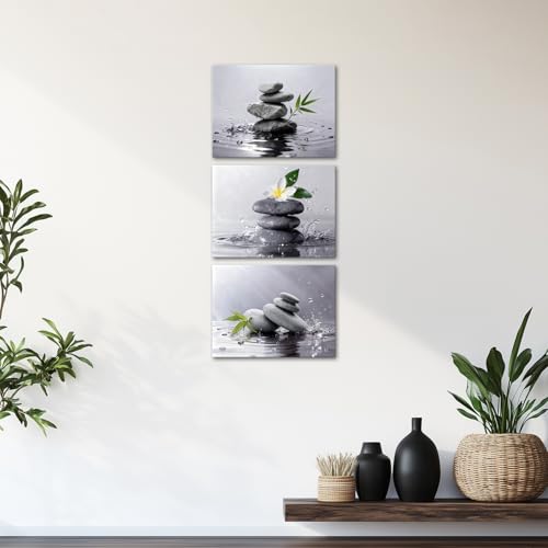DuoBaorom Spa Sage Green Wall Art Zen Pictures Bathroom Decor