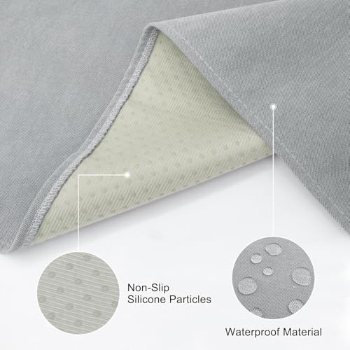 Couch Arm Covers Sofa Arm Covers Set of 2, Waterproof Couch Cover Armchair Cover for Recliner, Non Slip Sofa Headrest Covers Armrest Cover Couch Slipcover Protector, Gray - color: Grey