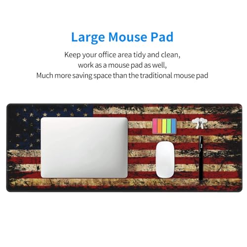 American Flag Gaming Mouse Pad, Large Mouse Pad for Desk Mat XXL XL Mousepad, Big Keyboard Pad Office Desk Accessories Decor - color: American Flag