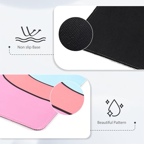 iCasso Desk Mat, XXL Large Mouse Pad with Stitched Edges, Anti-Slip Big Mousepad for Desktop, Keyboard Mat for Computer (Topographic) - color: Colour Topographic