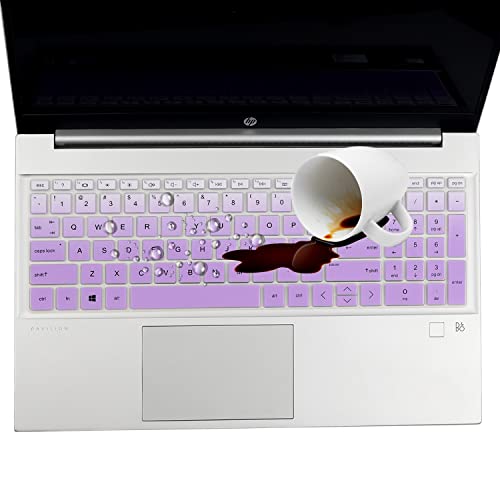 Keyboard Cover for HP Essential 17t, HP 17.3 Laptop 17-cn 17-cp 17z-cp300/cp200 17-cp3155cl 17-cp2025dx 17-cp3005dx 17-cp2331ds 17-cp0196nr 17-cp3005dx 17-cp3055cl 17-cp3155cl 17-cp0013dx 17-cp2099nr - color: GradualPurple(Regular Letters)