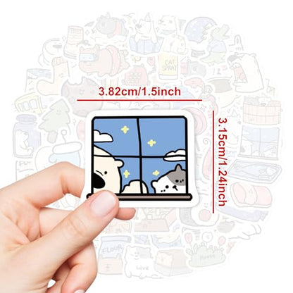 Kawaii Animal Mini Stickers, 100Pcs Cute Cartoon Vinyl Waterproof Stickers for Laptop Water Bottle Journals Scrapbooks Gifts for Adults - style: Mini Animal Stickers