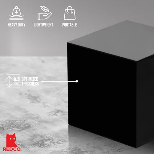 Red Co. Set of 3 Glossy Black Acrylic Cube Display Nesting Riser Stands with Hollow Bottoms - color: Black, size: 4",5",6" - 1 Pack