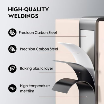 Adjustable Refrigerator Top Rack, 17-31.5" Metal Shelf for Washer/Dryer | L-Slot Protects Appliances. Adjusts 17-31.5". 50lbs Load. Metal, Rustproof. No Tools, Easy Setup. Kitchen/Laundry/Dorm