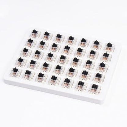 GATERON G Black Pro Keyboard Switches, RGB LED Linear Pre Lubed Compatible for MX Mechanical Keyboard SMD LED Plug in LED 3 Pin 60gf Key Switches(Black, 35PCS) - color: Black