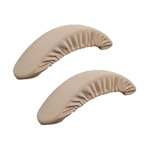 Isccdy Removable Washable Office Chair Armrest Slipcovers Covers Pads (Beige) - color: Beige