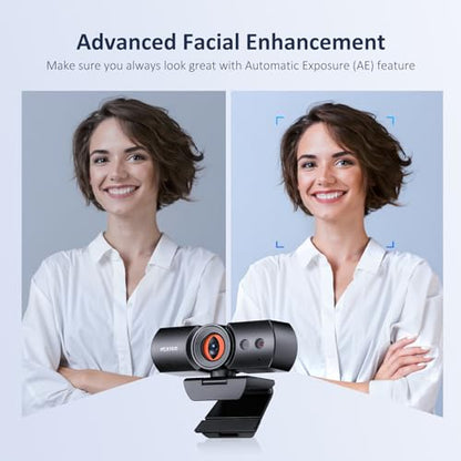 NexiGo HelloCam Pro, Webcam with Windows Hello, 1080P 60FPS Autofocus, True Privacy, Automatic Electronic Shutter, Computer Camera, Microphone, Facial Enhancement, HD USB Web Cam - style: Webcam with Windows Hello