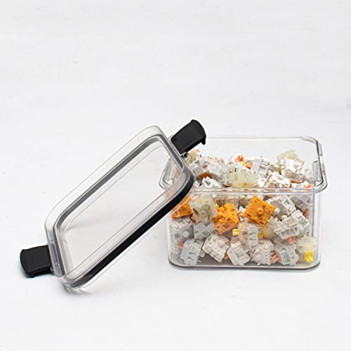 2 pcs Keyboard Switch Container, Switch Storage Box, Mechanical Keyboard Keycap Switches Storage Box,Transparent Plastic Sealed Can(460ml-2pcs) - color: 460ml-2pcs