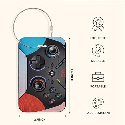 Gamepad ID Card Badge Holder with Wrist Lanyard, Slide Open & ID Window Card Holder, Unique Gamepad Design Portable for Bus Cards Work Badges, Suitable for Women Men Office Worker - color: Gamepad