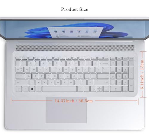 Universal Keyboard Cover Skin for 17" 17.3" inch Laptop Notebook Keyboards Ultra Thin Silicone Waterproof Dustproof Keyboard Cover Skin Protector, Clear (17"-17.3" Universal Laptop Keyboard Covers) - size: 17"-17.3"