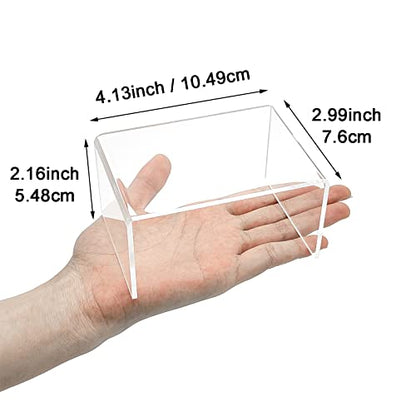 Cerpourt 2 Sets Acrylic Display Risers(3",4",5") Clear Product Stand,Cupcakes Holder Dessert Transparent Showcase Stands, Candy Bar Risers, Lifts for Figures