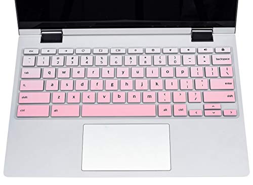 Keyboard Cover Skin for Lenovo Chromebook Flex 3 11"/IdeaPad 3 Chromebook 11.6 / Spin X360 Chromebook/Chromebook Flex 5 5i 13 / Chromebook C330 C340 100e 300e 500e 11.6, Ombre Pink - color: Ombre Pink
