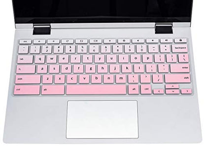 Keyboard Cover Skin for Lenovo Chromebook Flex 3 11"/IdeaPad 3 Chromebook 11.6 / Spin X360 Chromebook/Chromebook Flex 5 5i 13 / Chromebook C330 C340 100e 300e 500e 11.6, Ombre Pink - color: Ombre Pink