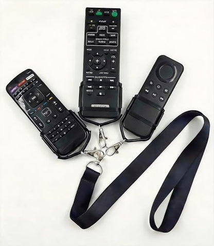 Universal Remote Control Holder with Lanyard - 3 Pack Portable Remote Leash, Stretchy Silicone Remote Protector for Bed, Hospital Bed, Recliner & Travel - Never Lose Your Remotes Again