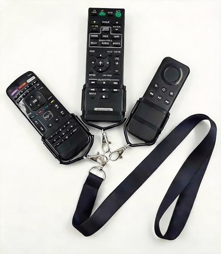 Universal Remote Control Holder with Lanyard - 3 Pack Portable Remote Leash, Stretchy Silicone Remote Protector for Bed, Hospital Bed, Recliner & Travel - Never Lose Your Remotes Again
