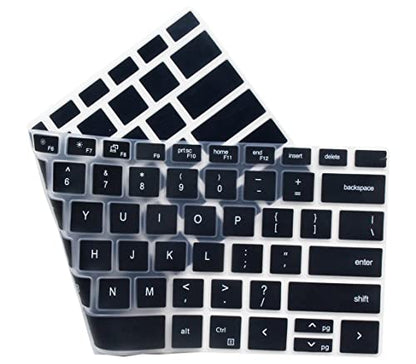 Silicone Keyboard Skin Cover Compatible with Dell XPS 15 15.6 inch 9500 9510 9520 9530 & Dell XPS 17 inch 9700 9710 9720 9730 & Dell Precision 5760 5560 5770 5570 (Black) - color: Black