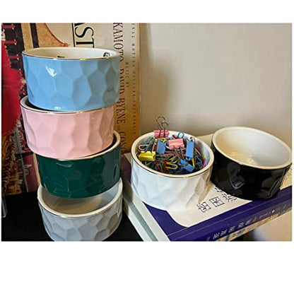 Ceramic Paper Clip Holder Ceramic Paper Clip Dispenser Organizer for Office Desk Binder Clip Holder (Pink) - color: Pink