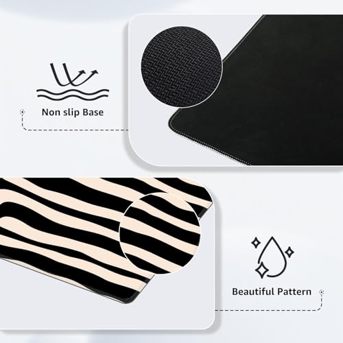 iCasso Gaming Mouse Pad (35.4x15.7 in), Large Stable Rubber Base Mousepad with Stitched Edges, Keyboard Mouse Mat for Work, Game, Office, Home - Curve - color: Curve