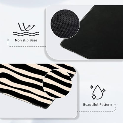 iCasso Gaming Mouse Pad (35.4x15.7 in), Large Stable Rubber Base Mousepad with Stitched Edges, Keyboard Mouse Mat for Work, Game, Office, Home - Curve - color: Curve