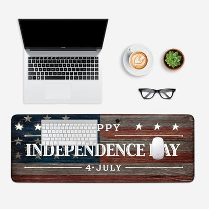 Mouse Pad, Large Anti-Slip with Stitched Edges Desk Mat Desktop Laptop Computer Desk Keyboard Mat,Table Protector Blotter Mat (National Flag, 31.5" x 11.8") - color: National Flag, size: 31.5" x 11.8"
