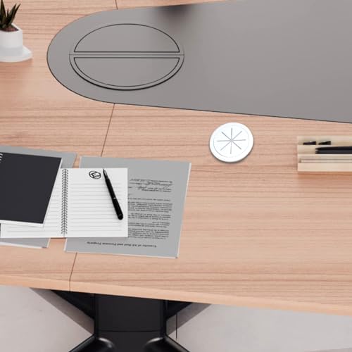 Aifeier ET 2PCS Desk Grommet 2 Inch/50mm Rubber Cable Wire Grommet Cable Hole Cover for Managing and Hiding Office PC Desk Cable Cord (White) - size: Detachable 2 Inch/50mm(White)