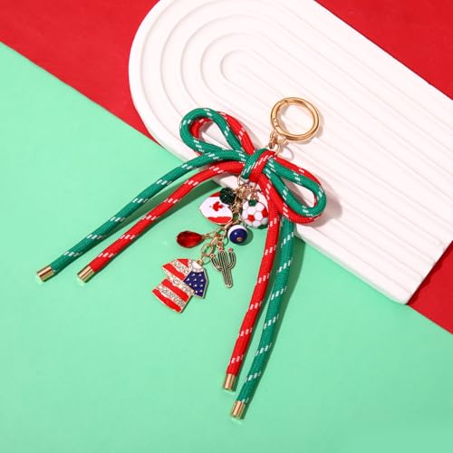 PHALIN Football Baseball Basketball Golf Bag Charms Keychain for Women Men Bow Purse Charm Sport Mom Gifts - style: Soccer-4