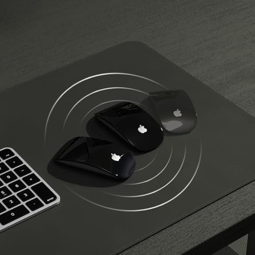 POUT TekDec Mat – Vegan Leather Desk Pad (31.5×13.4in / 80×34cm), Water-Resistant Surface, Anti-Slip Base, Scratch & Heat Protection, Multi-Functional Writing & Mouse Pad – Danish Black - color: Danish Black