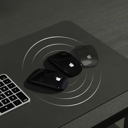 POUT TekDec Mat – Vegan Leather Desk Pad (31.5×13.4in / 80×34cm), Water-Resistant Surface, Anti-Slip Base, Scratch & Heat Protection, Multi-Functional Writing & Mouse Pad – Danish Black - color: Danish Black