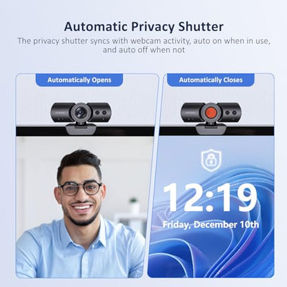NexiGo HelloCam Pro, Webcam with Windows Hello, 1080P 60FPS Autofocus, True Privacy, Automatic Electronic Shutter, Computer Camera, Microphone, Facial Enhancement, HD USB Web Cam - style: Webcam with Windows Hello