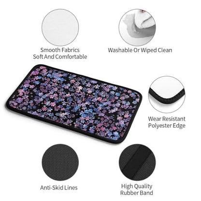 Car Center Console Cover Pad Cherry Blossom Purple Pink Armrest Box Mat Vehicle Arm Rest Cushion Protector Floral Flower Aesthetics Art Black Bohemian Consoles Rest Pillow - color: Cherry Blossom Floral