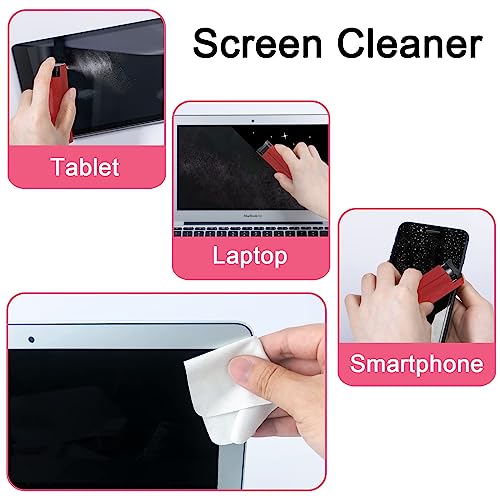 Screen Cleaner Touchscreen Mist Spray, walrfid Cleaning Kit for Electronic Smart Phone TV, Laptop, Tablet, PC, Computer Monitor Flat LCD, Eyeglasses, Compatible with iPhone iPad MacBook Pro (Red) - color: Red