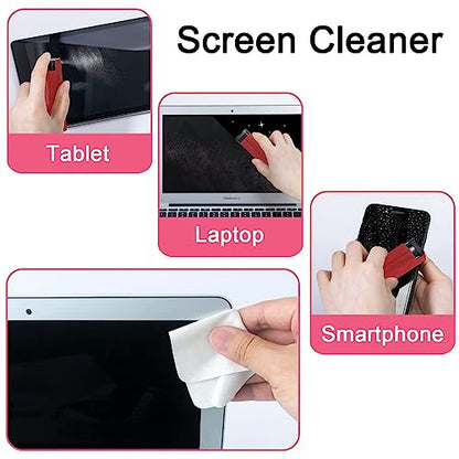 Screen Cleaner Touchscreen Mist Spray, walrfid Cleaning Kit for Electronic Smart Phone TV, Laptop, Tablet, PC, Computer Monitor Flat LCD, Eyeglasses, Compatible with iPhone iPad MacBook Pro (Red) - color: Red