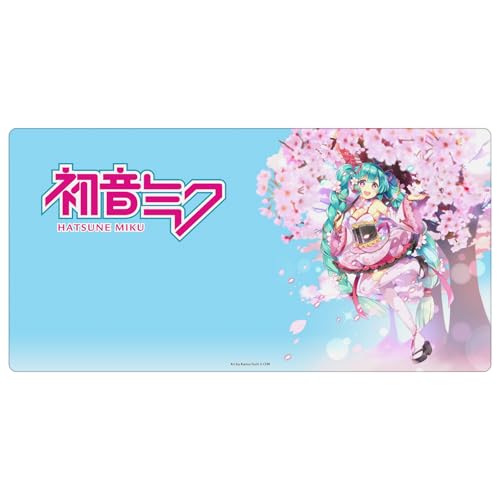 Head Case Designs Officially Licensed Hatsune Miku Sakura Graphics 23.62 x 11.81 x 0.12 inches (600 x 300 mm) - L Gaming Office Desk PC Keyboard Mouse Mat Pad - color: Sakura, size: 23.6" x 11.8"