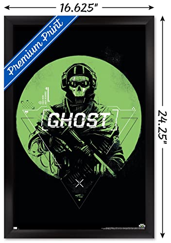 Trends International Call of Duty: Modern Warfare 2 - Ghost Emblem Wall Poster, 14.725" x 22.375", Black Framed Version - color: Black Framed Version, size: 22.4"L x 14.7"W