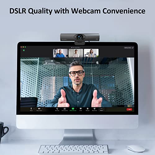 NexiGo Iris, 4K AI Webcam with 1/1.8" Sony_Sensor, Onboard Flash Memory, HDR, PiP, DSLR-Style Control, Auto Framing/Tracking with Flexible FOV, Noise-Canceling Mics, for Zoom/Teams/OBS and More - style: 4K Webcam with Large Sensor