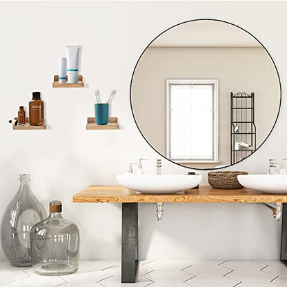 Small Floating Shelf,5 Inch Carbonized Black,Set of 3 Small Wall Shelf for Bedroom Living Room Bathroom Kitchen Office - color: Carbonized Black, size: 5 Inch-3 Pcs