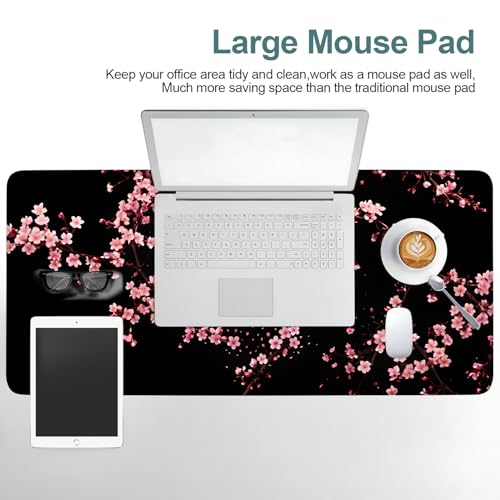 Cherry Blossom Extended Gaming Mouse Pad 35.4 x 15.7 Inch – Japanese-Inspired Desk Mat for Gaming, Office, and Study with Non-Slip Rubber Base - color: #42, size: 35.4 x 15.7 Inch